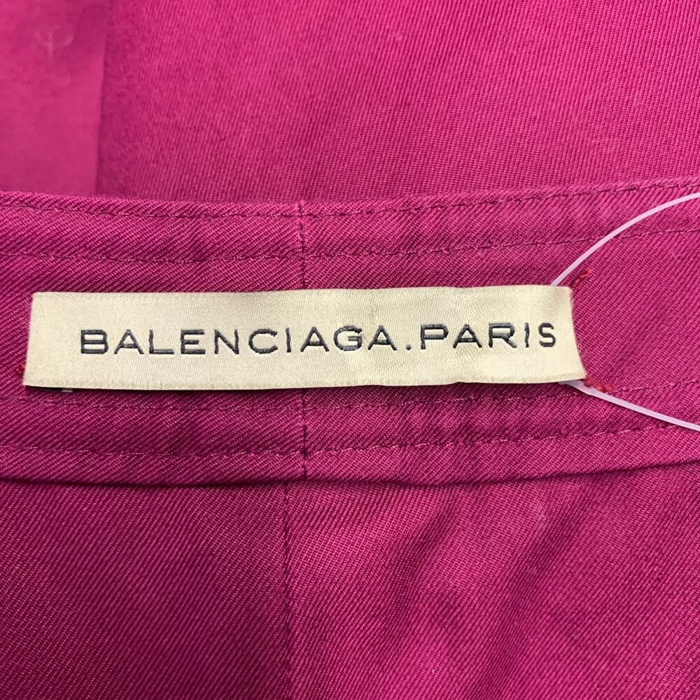 BALENCIAGA 2007 Size 4 Purple Cotton Skirt Panel Shorts - Picture 4 of 7